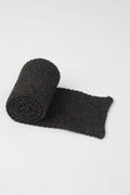 Dark Charcoal Grey scarf rolled up