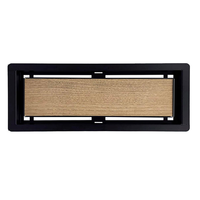 DAVENTE Drop-In Top Flush Mound Floor Vent - 4” x 12” Duct Opening (BLACK)