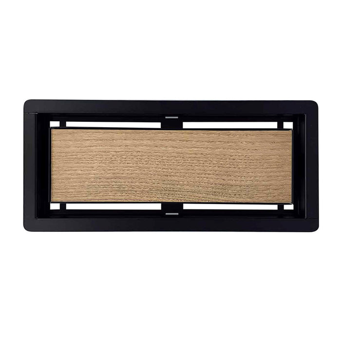 DAVENTE Drop-In Top Flush Mount Floor Vent - 4” x 10” Duct Opening (BLACK)