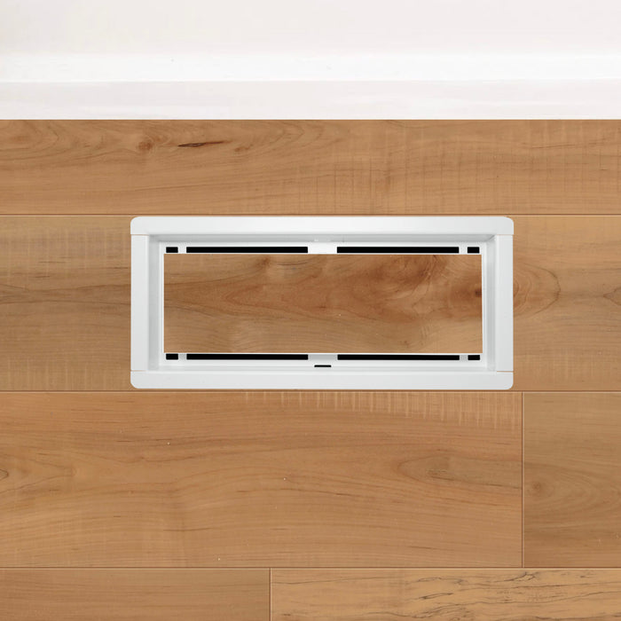 DAVENTE Drop-In Top Flush Mount Floor Vent - 4” x 10” Duct Opening (WHITE)