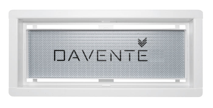 DAVENTE Drop-In Top Flush Mount Floor Vent - 4” x 10” Duct Opening (WHITE)