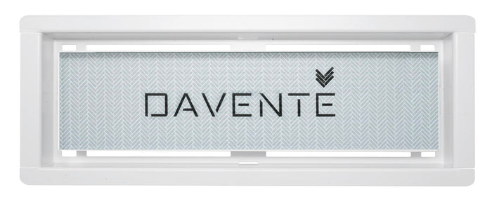 DAVENTE Drop-In Top Flush Mount Floor Vent - 4” x 12” Duct Opening (WHITE)