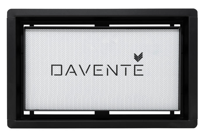 DAVENTE Drop-In Top Flush Mount Floor Vent, 6" x 12" Duct Opening (BLACK)