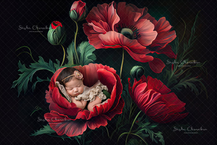 Digital  Backdrop Ai generated  and hand painting