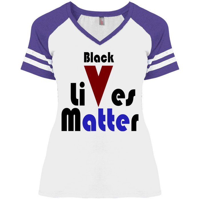 DM476 Ladies' Game V-Neck T-Shirt