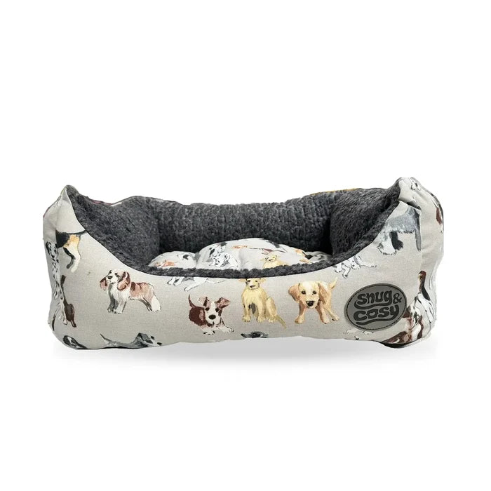 Dog Print Bed Soft Durable Pet - Cozy Retreat for Your Furry Friend - pet range for dogs Snug and Cosy Pets