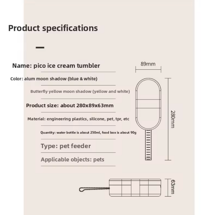 Dual-Chamber Pet Travel Bottle