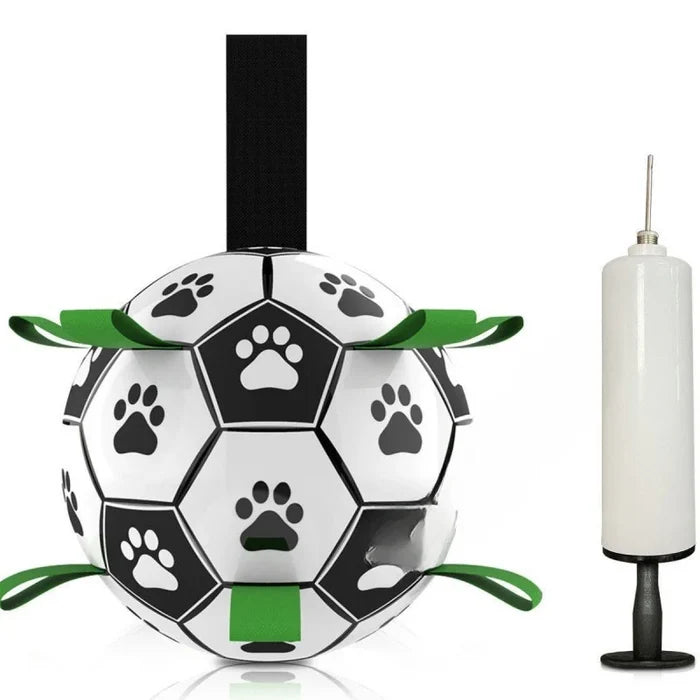 Durable Dog Ball with Tug Handles