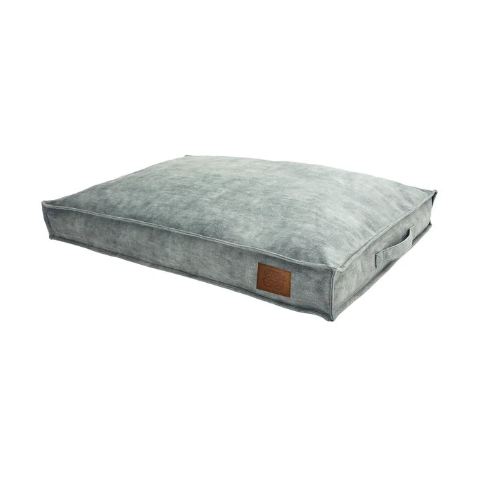 Eco Rectangle Dog Pet Lounger - Recycled Plastic Bottle Yarn Enhanced Firmness - Pet Beds for dogs Snug and Cosy Pets