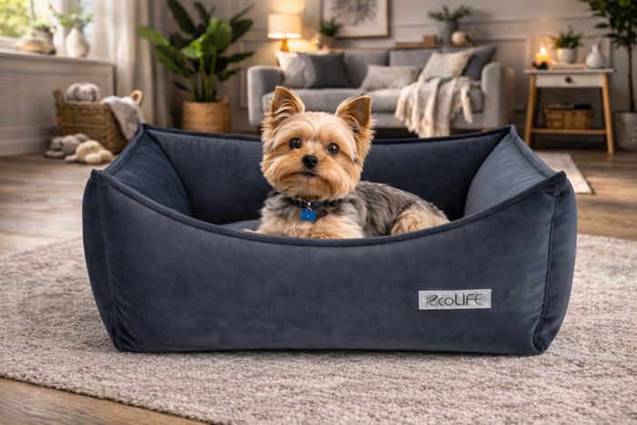 Ecolife Eco Dog Pet Bed - Sustainable Comfort with Recycled Plastic Yarn - Pet Beds for dogs Snug and Cosy Pets