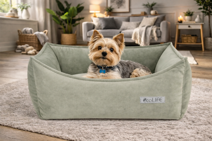 Ecolife Eco Dog Pet Bed - Sustainable Comfort with Recycled Plastic Yarn - Pet Beds for dogs Snug and Cosy Pets