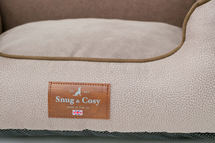 ELEGANCE Faux Leather High Sided Orthopaedic Dog Pet Bed - Dog Bed for dogs Snug and Cosy Pets