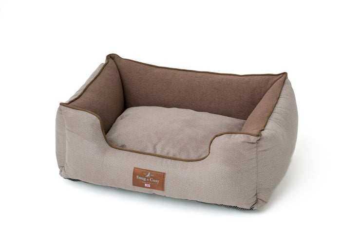 ELEGANCE Faux Leather High Sided Orthopaedic Dog Pet Bed - Dog Bed for dogs Snug and Cosy Pets