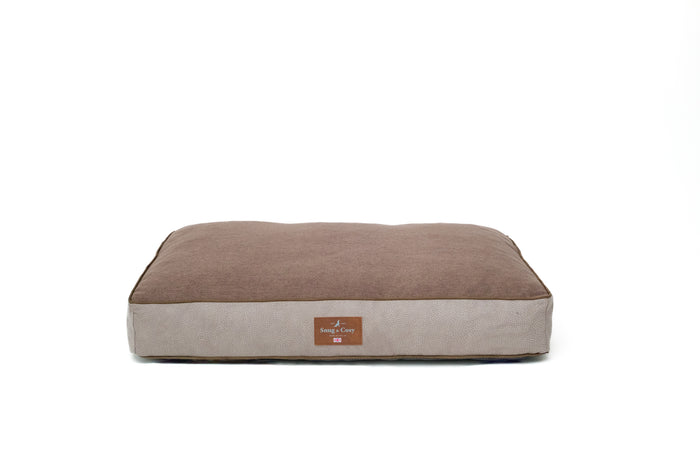 Elegance Faux Leather Orthopaedic Dog Bed | Luxury Dog Lounger Mattress - Dog Beds & Loungers for dogs Snug and Cosy Pets