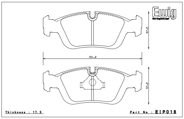 Endless Brake Pad Set EIP018 ME22