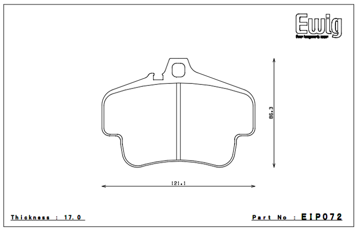 Endless Brake Pad Set EIP072 MX72