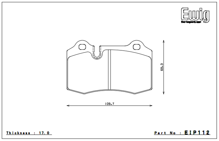 Endless Brake Pad Set EIP112 MP 15mm