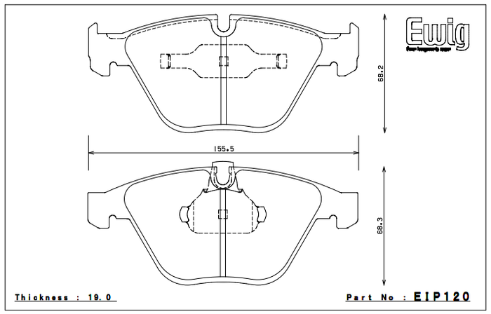 Endless Brake Pad Set EIP120 MX72