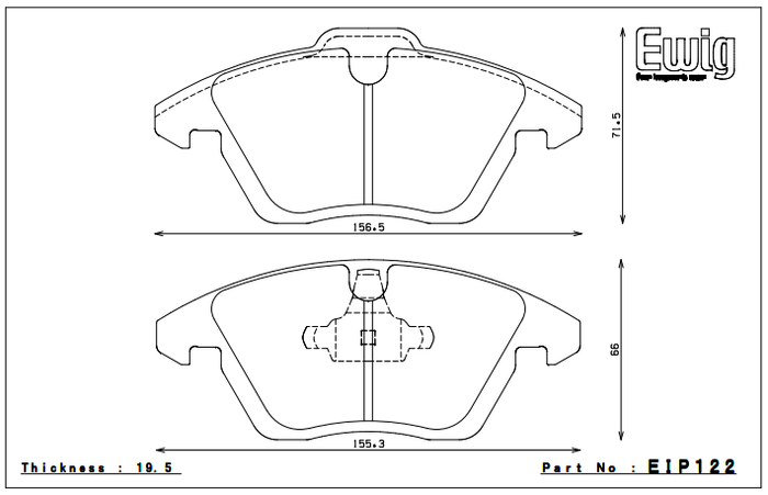 Endless Brake Pad Set EIP122 MX72