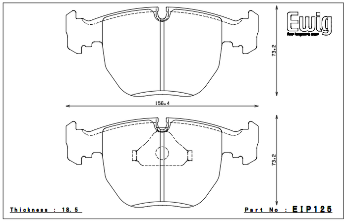 Endless Brake Pad Set EIP125 PC35