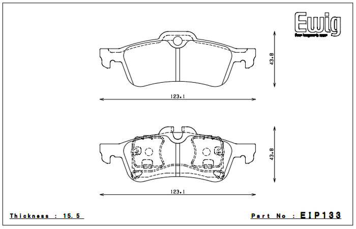 Endless Brake Pad Set EIP133 PC35