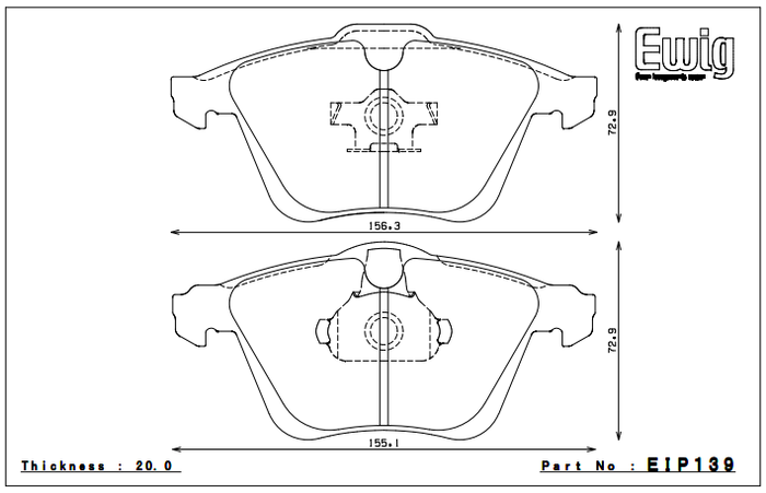 Endless Brake Pad Set EIP139 MX72