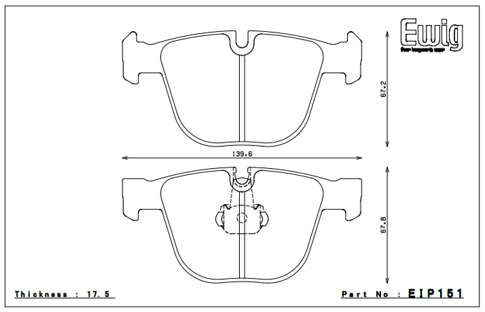Endless Brake Pad Set EIP151 MX72