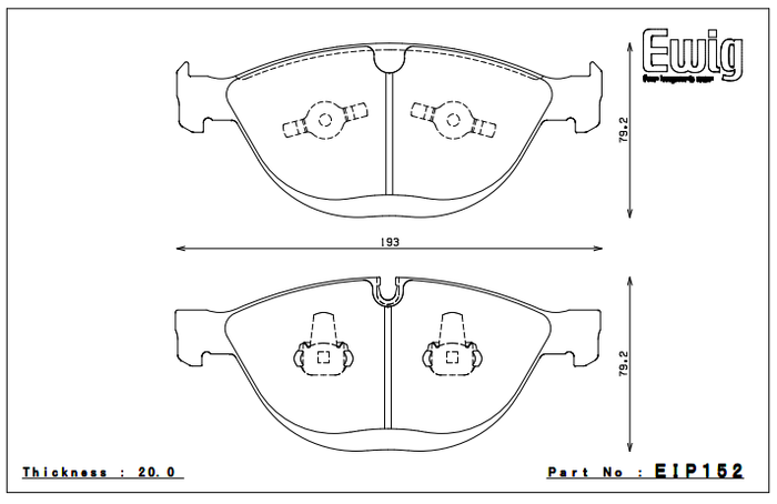 Endless Brake Pad Set EIP152 MX72