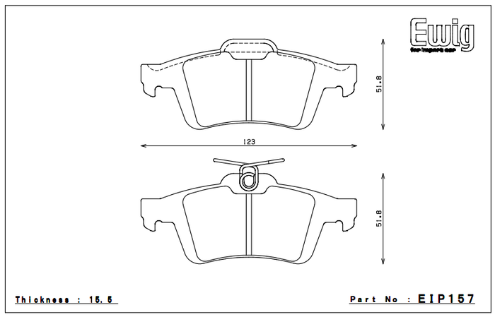 Endless Brake Pad Set EIP157 PC35