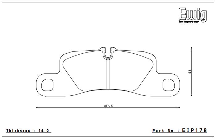 Endless Brake Pad Set EIP178 MX72