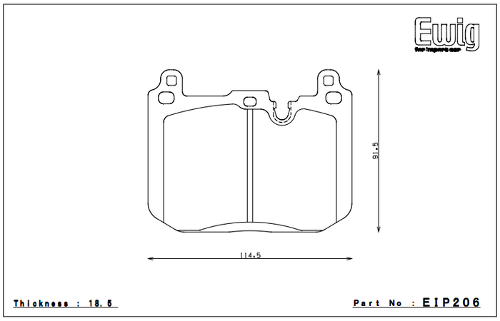 Endless Brake Pad Set EIP206 CCRG
