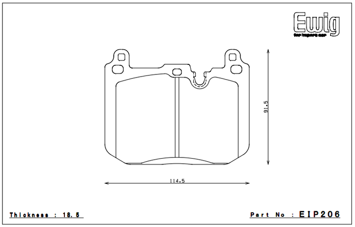 Endless Brake Pad Set EIP206 MX72