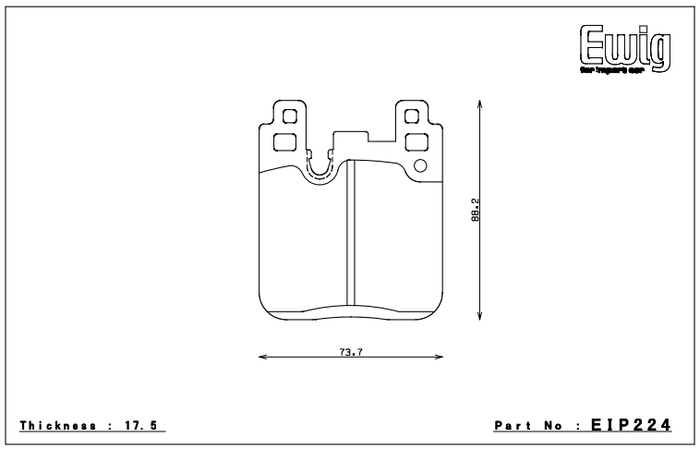Endless Brake Pad Set EIP224 S580