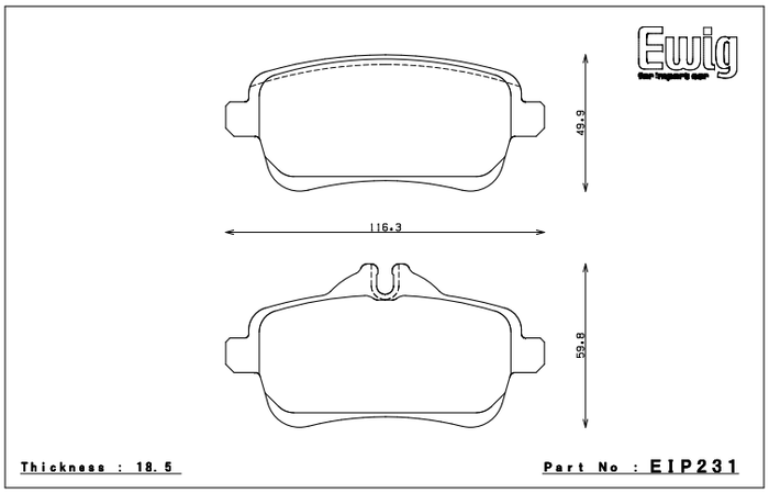 Endless Brake Pad Set EIP231 MP