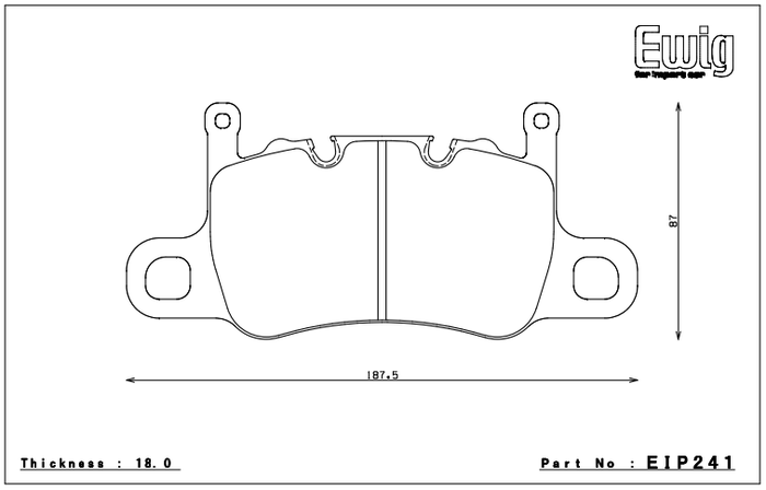 Endless Brake Pad Set EIP241 ME20