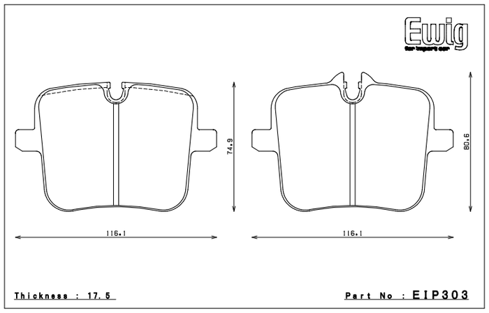 Endless Brake Pad Set EIP303 MXPL