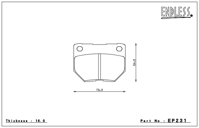 Endless Brake Pad Set EP231 MP