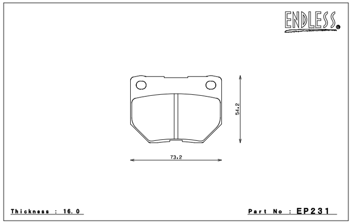 Endless Brake Pad Set EP231 S580