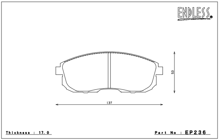 Endless Brake Pad Set EP236 ME22