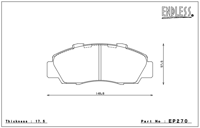 Endless Brake Pad Set EP270 MP