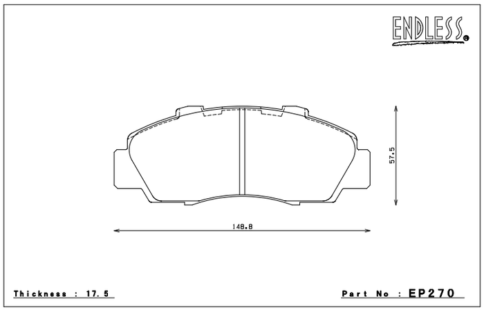 Endless Brake Pad Set EP270 MX72