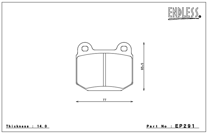 Endless Brake Pad Set EP291 MX72