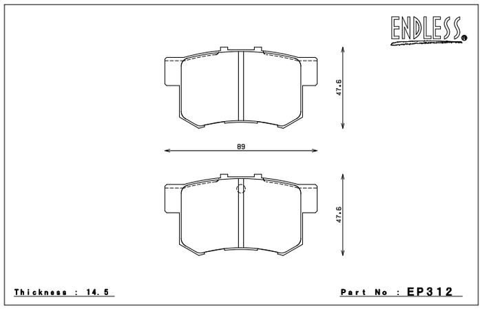 Endless Brake Pad Set EP312 MP