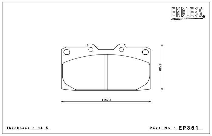 Endless Brake Pad Set EP351 ME22