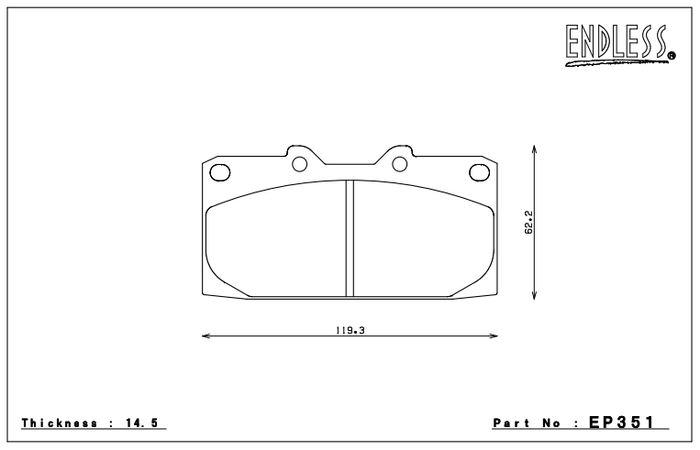 Endless Brake Pad Set EP351 PC35