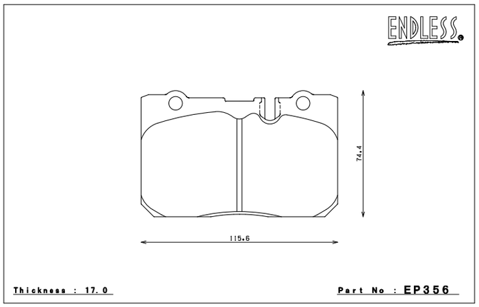 Endless Brake Pad Set EP356 MX72