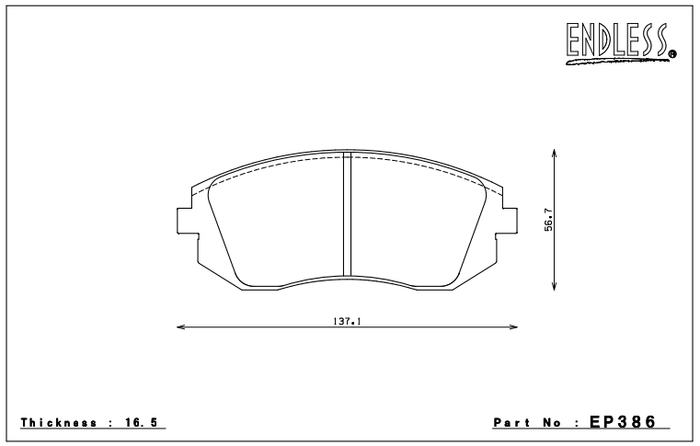 Endless Brake Pad Set EP391 MX72