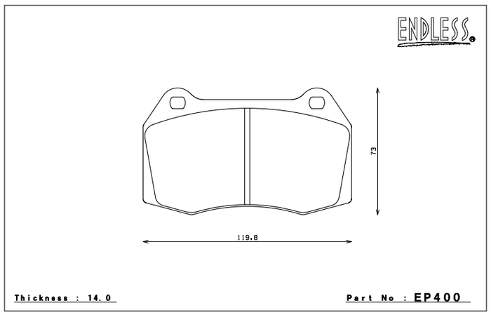 Endless Brake Pad Set EP400 MX72