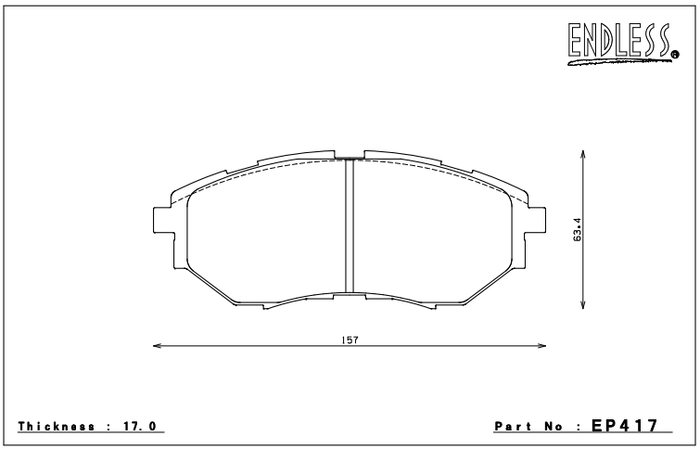 Endless Brake Pad Set EP417 MX72