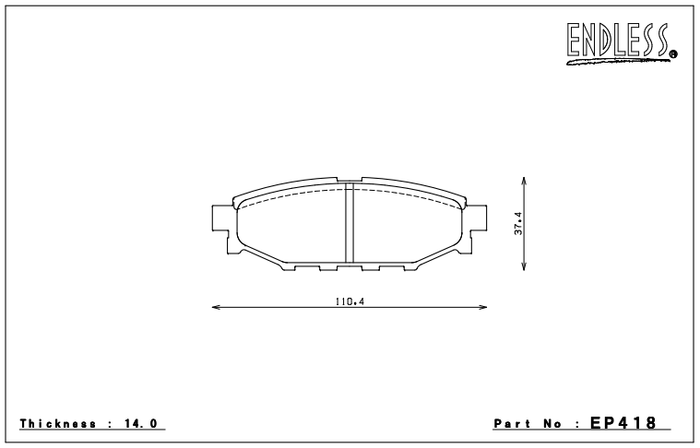 Endless Brake Pad Set EP418 MX72
